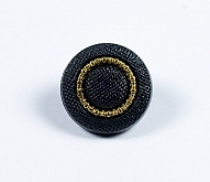 Black And Gold Shank Button Size 44L x10 - Click Image to Close